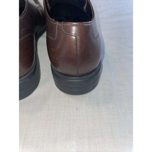 Cole Haan Dress Shoes Mens Sz 11.5 M Chocolate Brown Leather Oxfords Block Heels main image 3